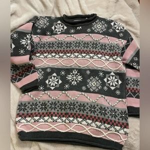 Vintage Thick Knit Decorated Winter Sweater